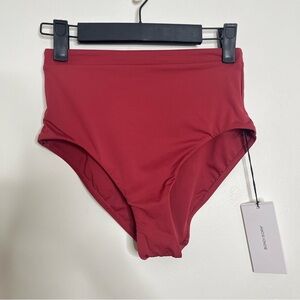 Bondi Born Tatiana High-Waisted Bikini Bottom Terracotta Size US 4